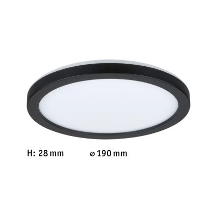 Panou aplicat LED/11,2W Paulmann 71002 ATRIA 230V 4000K d. 19 cm negru