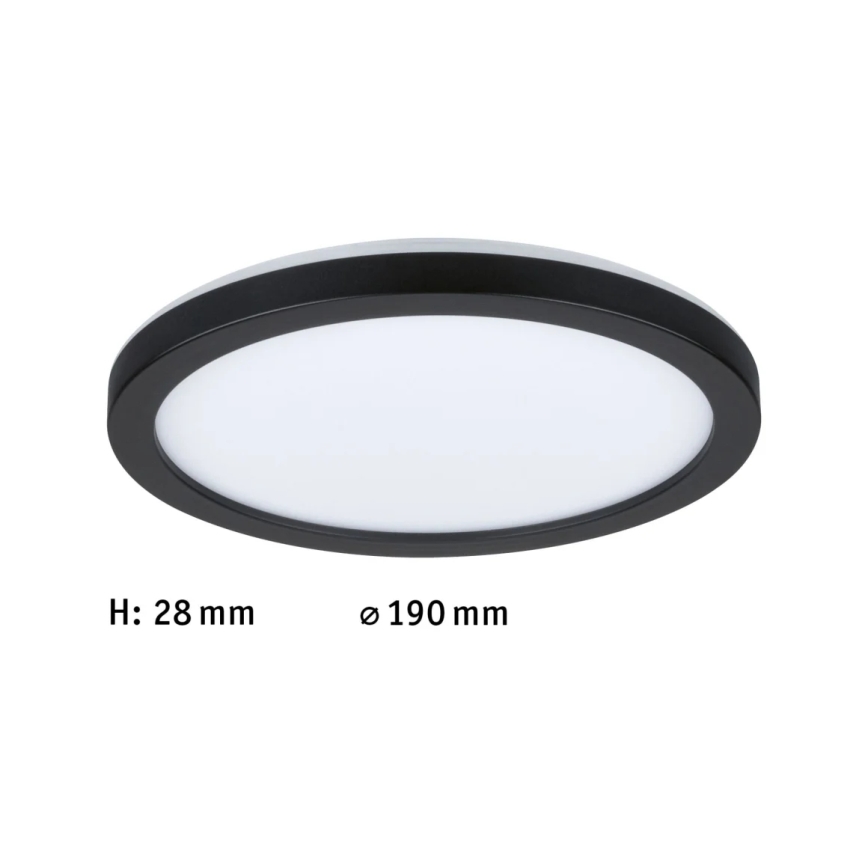 Panou aplicat LED/11,2W Paulmann 71002 ATRIA 230V 4000K d. 19 cm negru