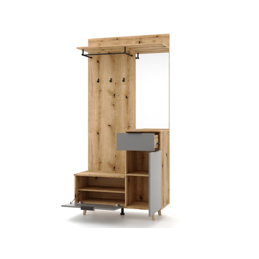 Panou de hol SVEN cu oglindă, maro/grafit