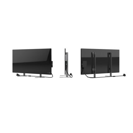 Panou infraroșu electric inteligent 700W temporizator/termostat AENO IP44 Wi-fi negru