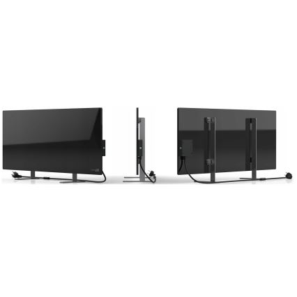 Panou infraroșu electric inteligent cu LED afișaj AENO 700W temporizator/termostat IP44 Wi-fi negru