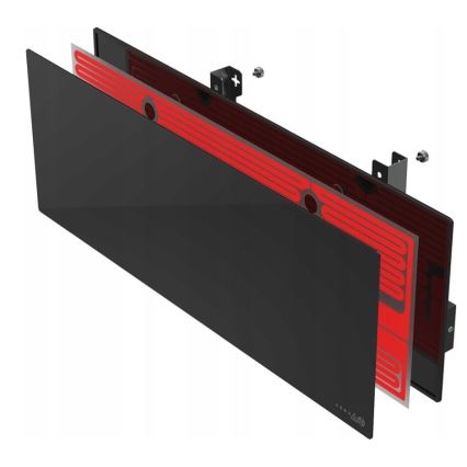 Panou infraroșu electric inteligent cu LED afișaj AENO 700W temporizator/termostat IP44 Wi-fi negru