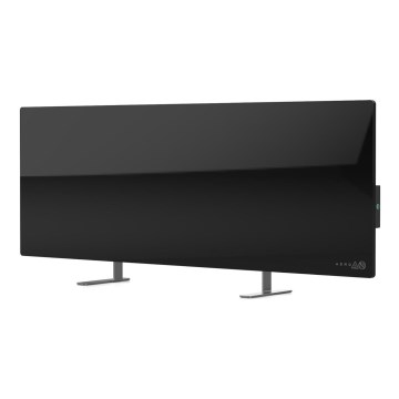 Panou infraroșu electric inteligent cu LED afișaj AENO 700W temporizator/termostat IP44 Wi-fi negru