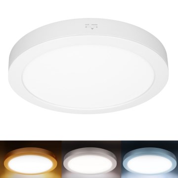 Panou LED 2-în-1 pentru montare aplicată/încastrată 24W/230V 3000/4000/6000K Ø 30 cm IP54 alb