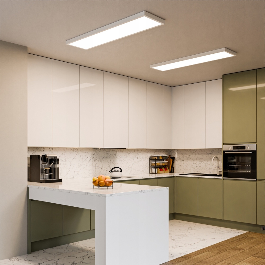 Panou LED aplicat 60 W, 230 V, 30 x 120 cm, alb