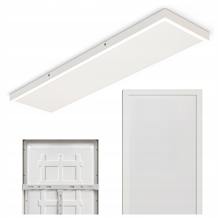Panou LED aplicat 60 W, 230 V, 30 x 120 cm, alb