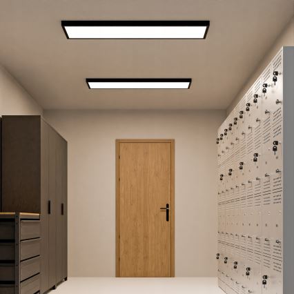 Panou LED aplicat 60W/230V 30x120 cm negru