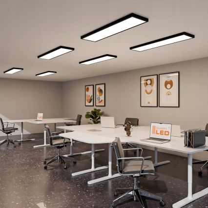 Panou LED aplicat 60W/230V 30x120 cm negru