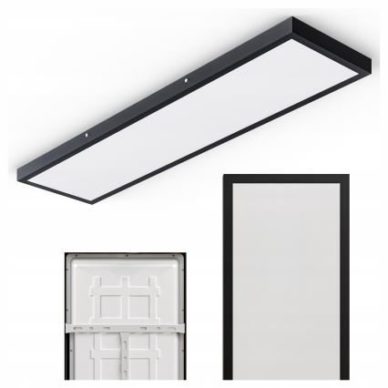 Panou LED aplicat 60W/230V 30x120 cm negru