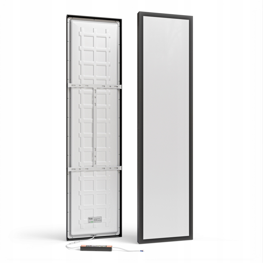 Panou LED aplicat 60W/230V 30x120 cm negru