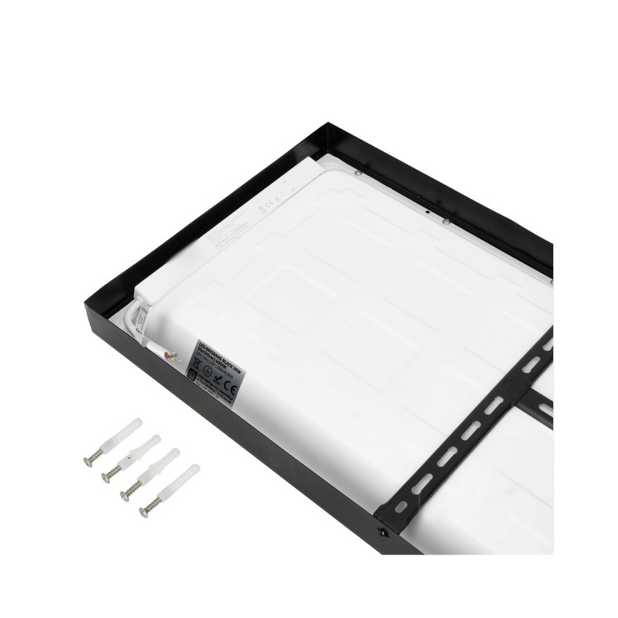 Panou LED aplicat BRISBANE LED/36W/230V 4000K 29,5x119 cm negru