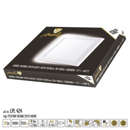 Nedes LPL424 - Panou LED/18W