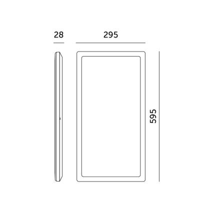 Panou LED aplicat NIVERA LED/32W/230V IP54 3000/4000/6000K 29,5x59,5 cm alb