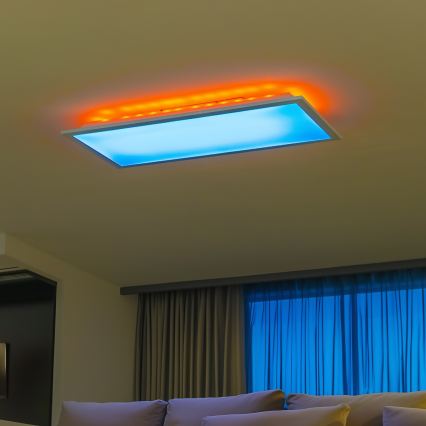 Panou LED aplicat RGBW, dimmabil, 22W/230V, 2700-6500K, 29,5 x 59,5 cm + telecomandă