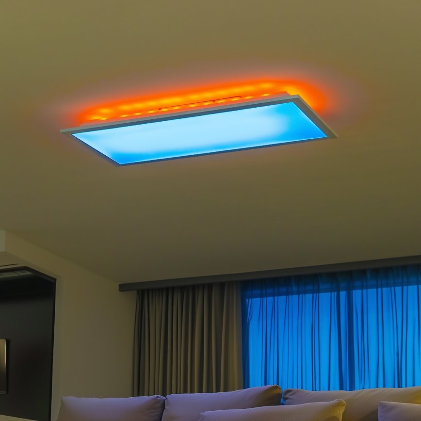 Panou LED aplicat RGBW, dimmabil, 22W/230V, 2700-6500K, 29,5 x 59,5 cm + telecomandă
