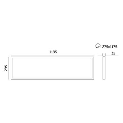 Panou LED dimabil încastrat CAPRI LED/25/36/40W/230V 3000/4000/5700K UGR19 IP44 30x120 cm