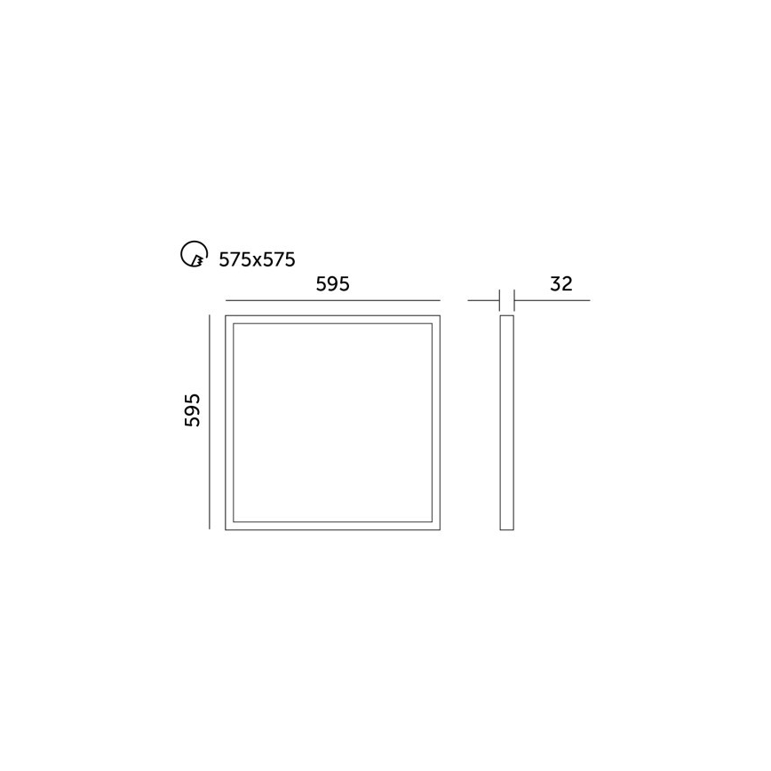 Panou LED dimabil încastrat CAPRI LED/25/36/40W/230V 3000/4000/5700K IP44 60x60 cm