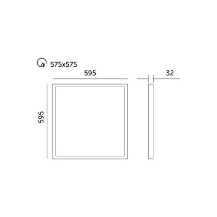 Panou LED dimabil încastrat CAPRI LED/25/36/40W/230V 3000/4000/5700K UGR19 IP44 60x60 cm
