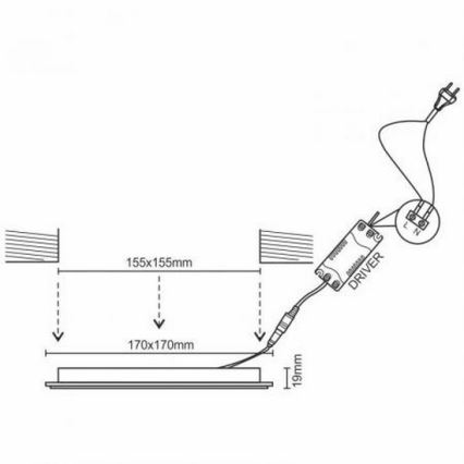 Panou LED incastrabil LED/12W