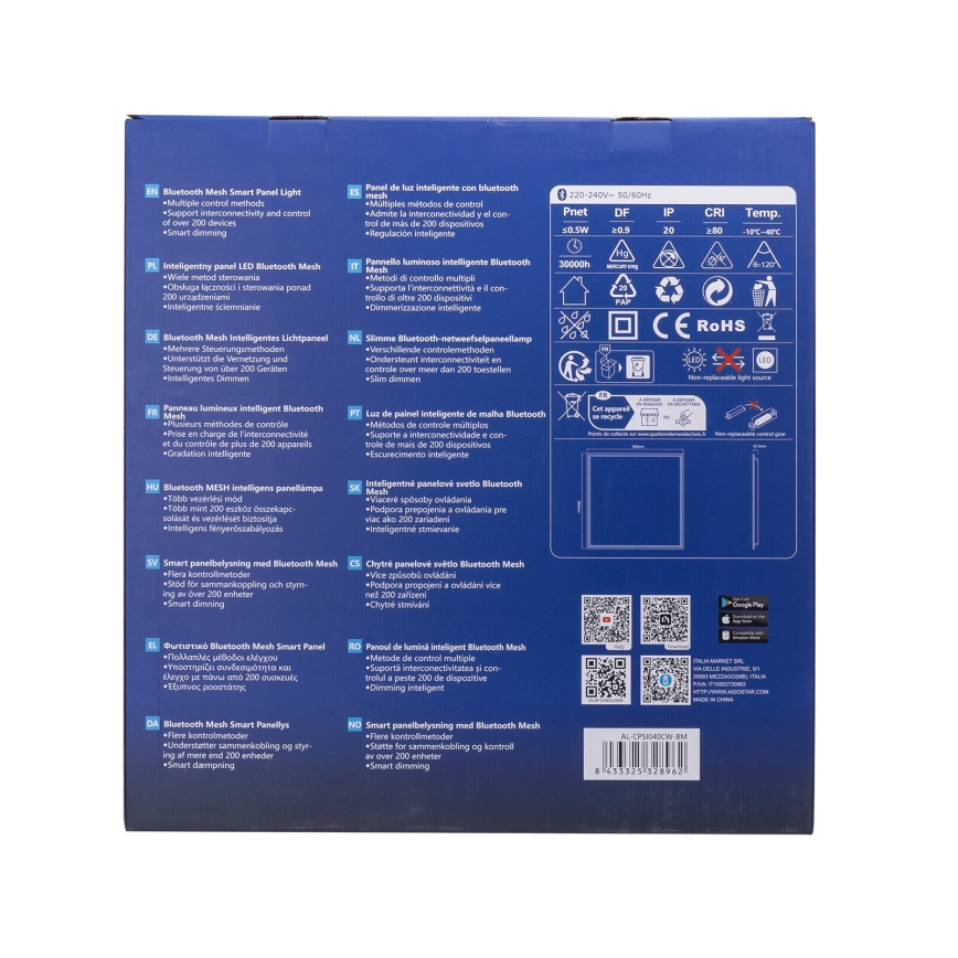 Panou LED încastrat Aigostar MESH LED/36W/230V 2700-6500K 60x60 cm