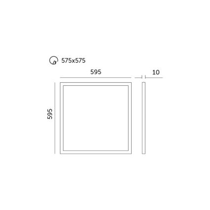 Panou LED încastrat BALIS LED/40W/230V 4000K 59,5x59,5 cm