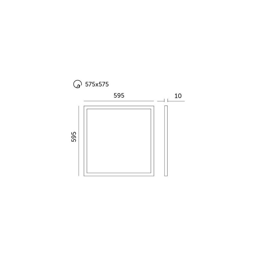 Panou LED încastrat BALIS LED/40W/230V 4000K 59,5x59,5 cm