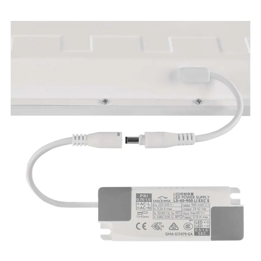 Panou LED încastrat DIXXO, 36 W, 230 V, 4000 K, 60 x 60 cm, alb