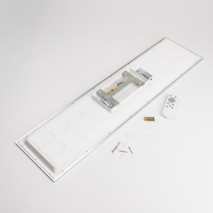 Panou LED RGBW aplicat, dimmabil, LED/13,5W/230V, 3000-6500K, 29,5x59,5 cm, argintiu + telecomandă