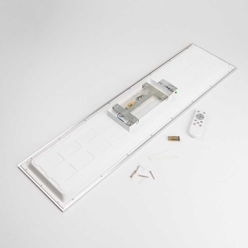 Panou LED RGBW aplicat, dimmabil, LED/13,5W/230V, 3000-6500K, 29,5x59,5 cm, argintiu + telecomandă
