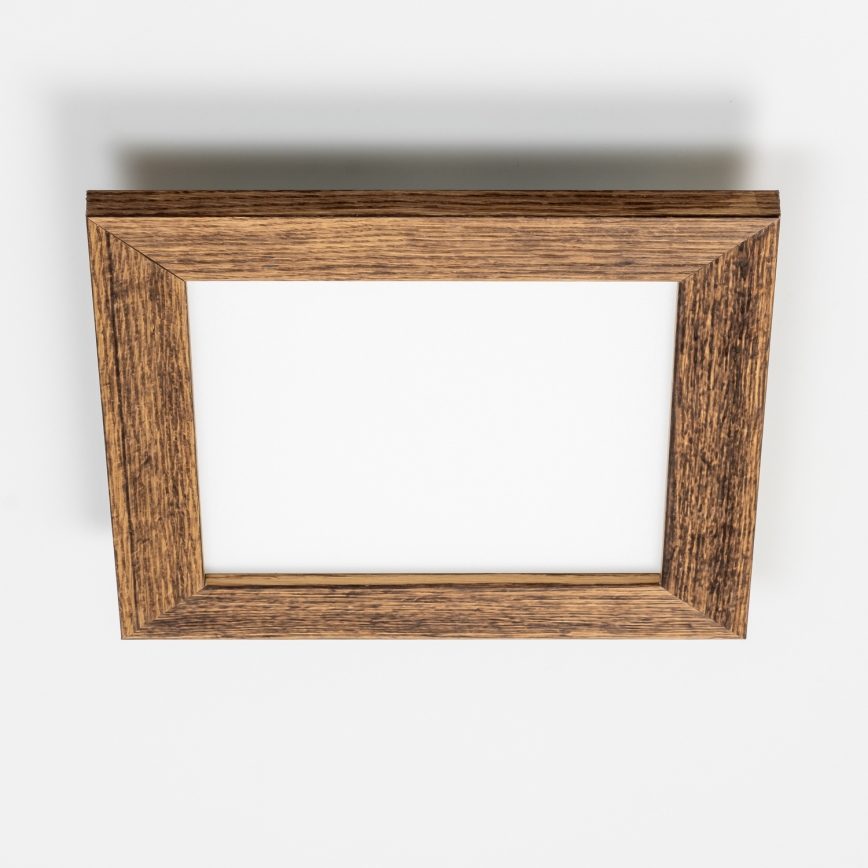 Panou LED RGBW dimabil aplicat Eglo SALOBRENA-C WOOD LED/16W/230V 2700-6500K 34x34 cm maro + telecomandă