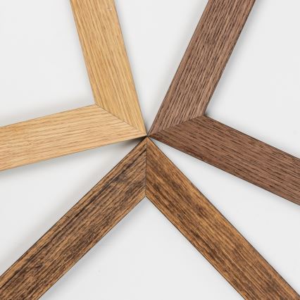 Panou LED RGBW dimabil aplicat Eglo SALOBRENA-C WOOD LED/16W/230V 2700-6500K 34x34 cm maro + telecomandă