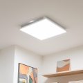 Panou LED RGBW dimabil încastrat/aplicat 2 în 1 Eglo 32547 SALOBRENA-C LED/34W/230V alb 60x60 cm + telecomandă