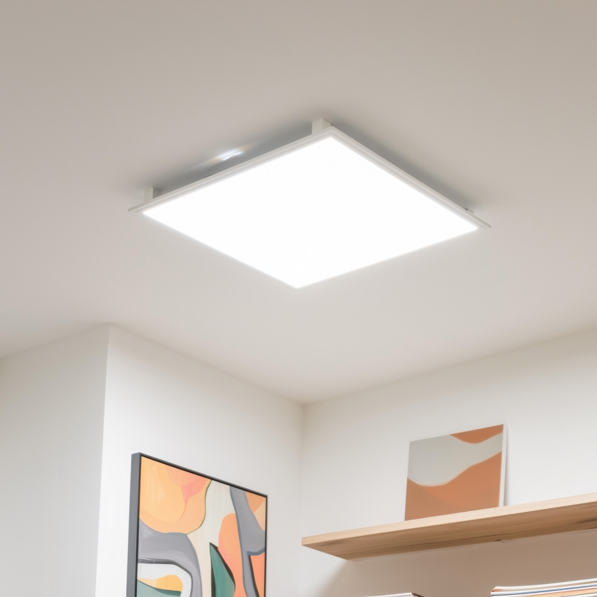 Panou LED RGBW dimabil încastrat/aplicat 2 în 1 Eglo 32547 SALOBRENA-C LED/34W/230V alb 60x60 cm + telecomandă
