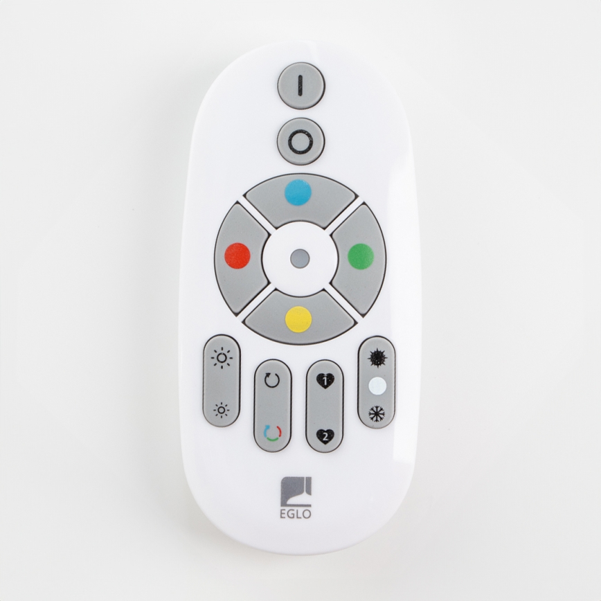Panou LED RGBW dimabil încastrat/aplicat 2 în 1 Eglo 32734 SALOBRENA-C LED/34W/230V alb + telecomandă
