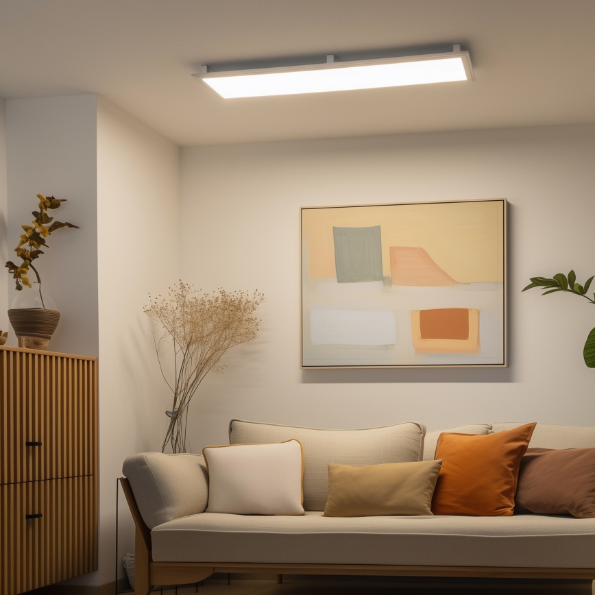Panou LED RGBW dimabil încastrat/aplicat 2 în 1 Eglo 32734 SALOBRENA-C LED/34W/230V alb + telecomandă
