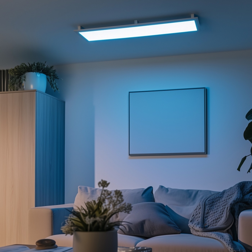 Panou LED RGBW dimabil încastrat/aplicat 2 în 1 Eglo 32734 SALOBRENA-C LED/34W/230V alb + telecomandă