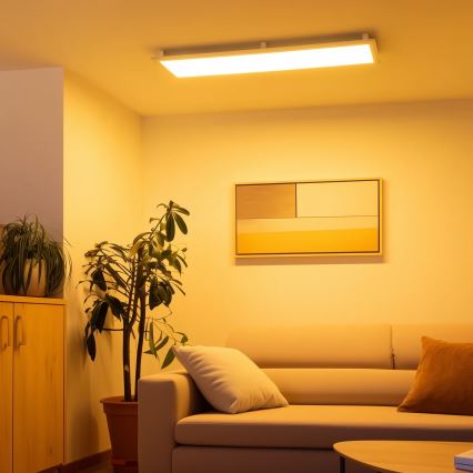 Panou LED RGBW dimabil încastrat/aplicat 2 în 1 Eglo 32734 SALOBRENA-C LED/34W/230V alb + telecomandă