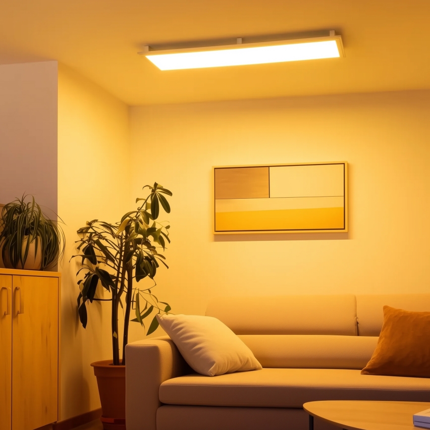 Panou LED RGBW dimabil încastrat/aplicat 2 în 1 Eglo 32734 SALOBRENA-C LED/34W/230V alb + telecomandă