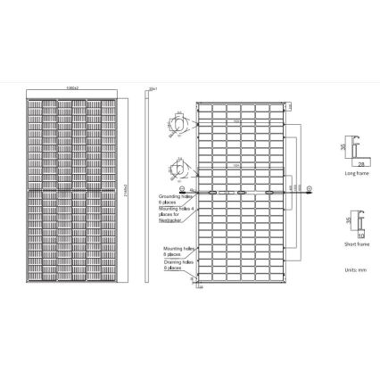 Panou solar fotovoltaic JA SOLAR 460Wp IP68 Half Cut bifacial