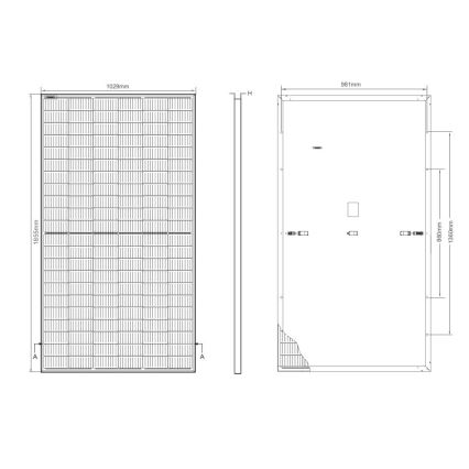 Panou solar fotovoltaic JINKO 400Wp cadru negru IP68 Half Cut