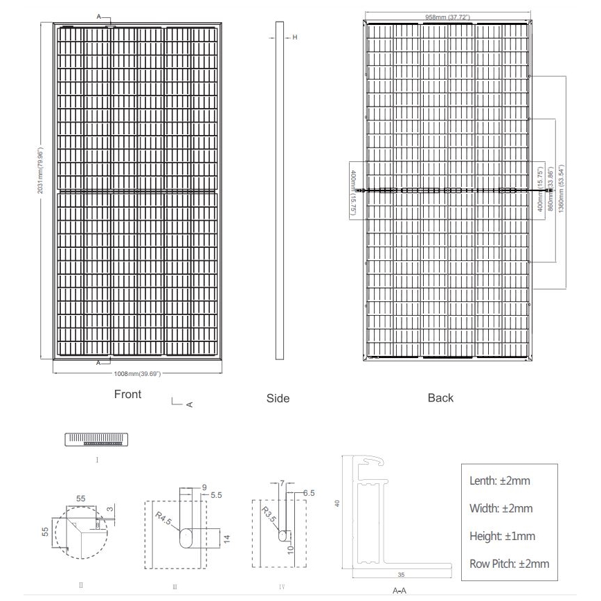 Panou solar fotovoltaic JINKO 400Wp IP67 Half Cut bifacial – palet 27 buc.
