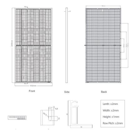 Panou solar fotovoltaic JINKO 460Wp IP67 Half Cut bifacial - paletă de 27 bucăți