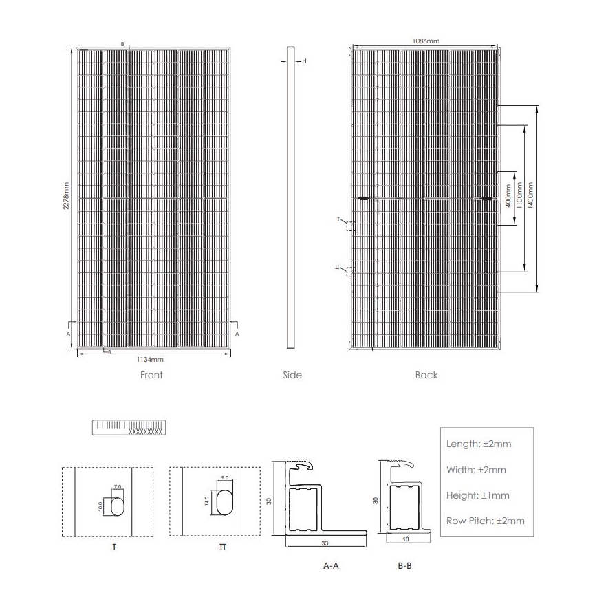 Panou solar fotovoltaic JINKO 530Wp IP68 Half Cut bifacial – palet 31 buc.