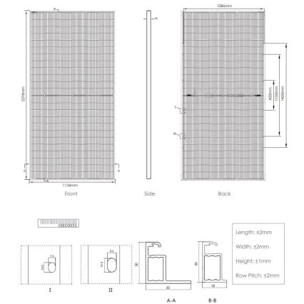 Panou solar fotovoltaic JINKO 570Wp IP68 bifacial - paletă de 36 bucăți