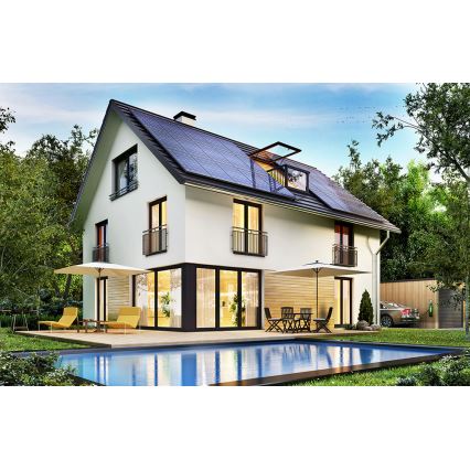 Panou solar fotovoltaic RISEN 400Wp cadru negru IP68 Half Cut