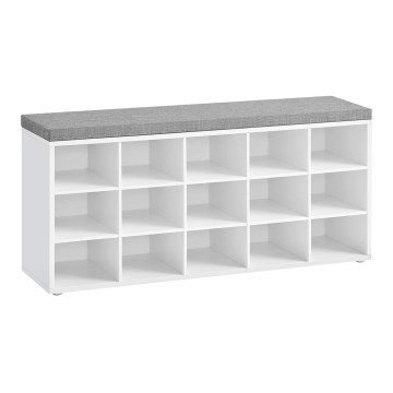 Pantofar VOREN 105x48x30 cm alb/gri