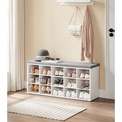 Pantofar VOREN 105x48x30 cm alb/gri