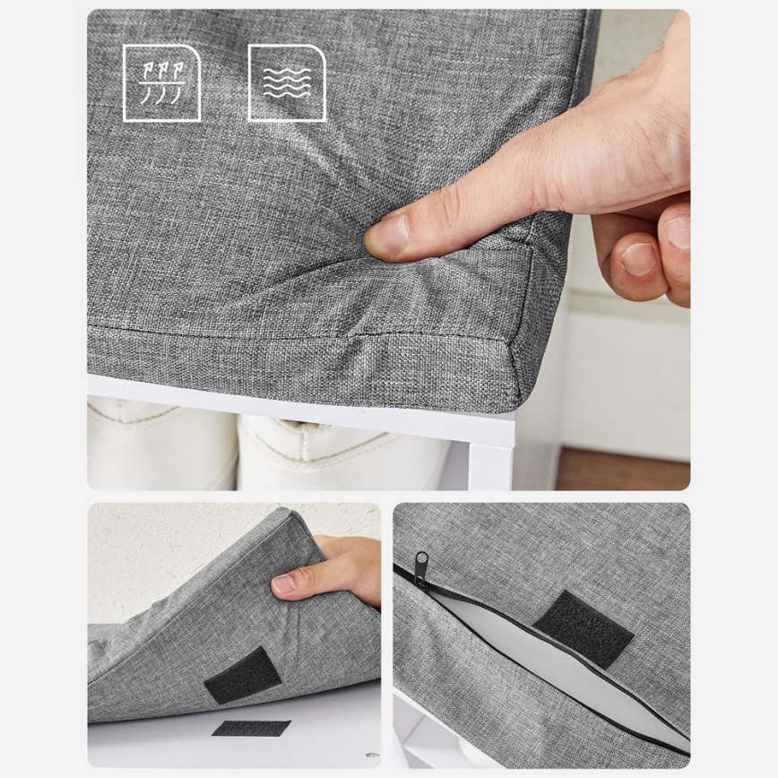 Pantofar VOREN alb/gri