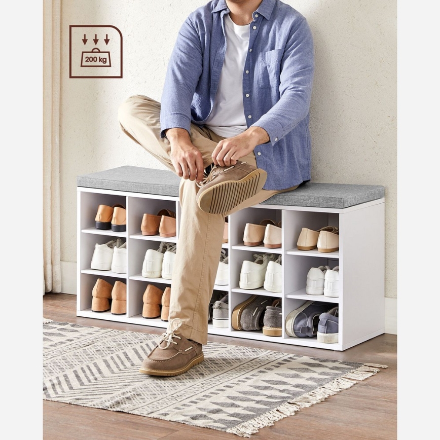 Pantofar VOREN alb/gri