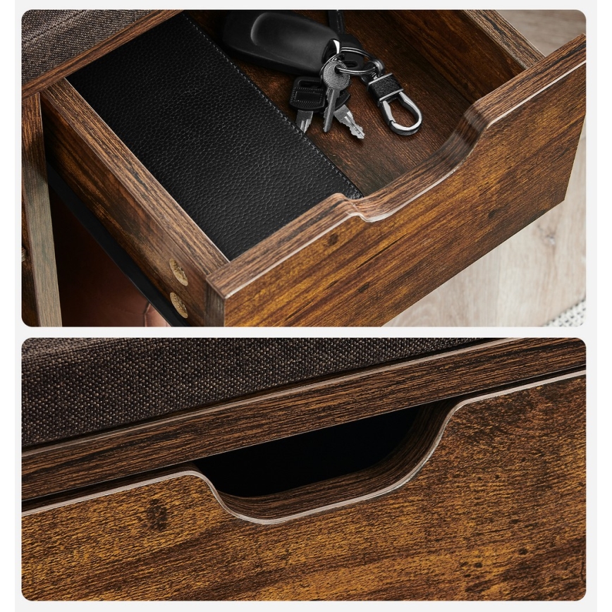 Pantofar VOREN maro/negru